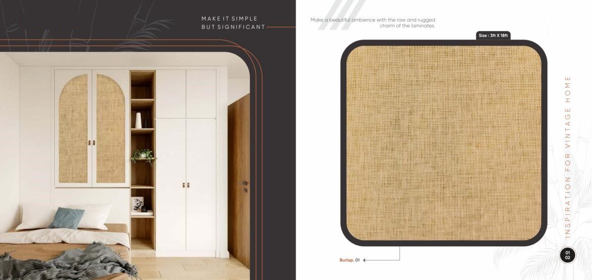 Burlap by Cosmic Decor Catalog Page