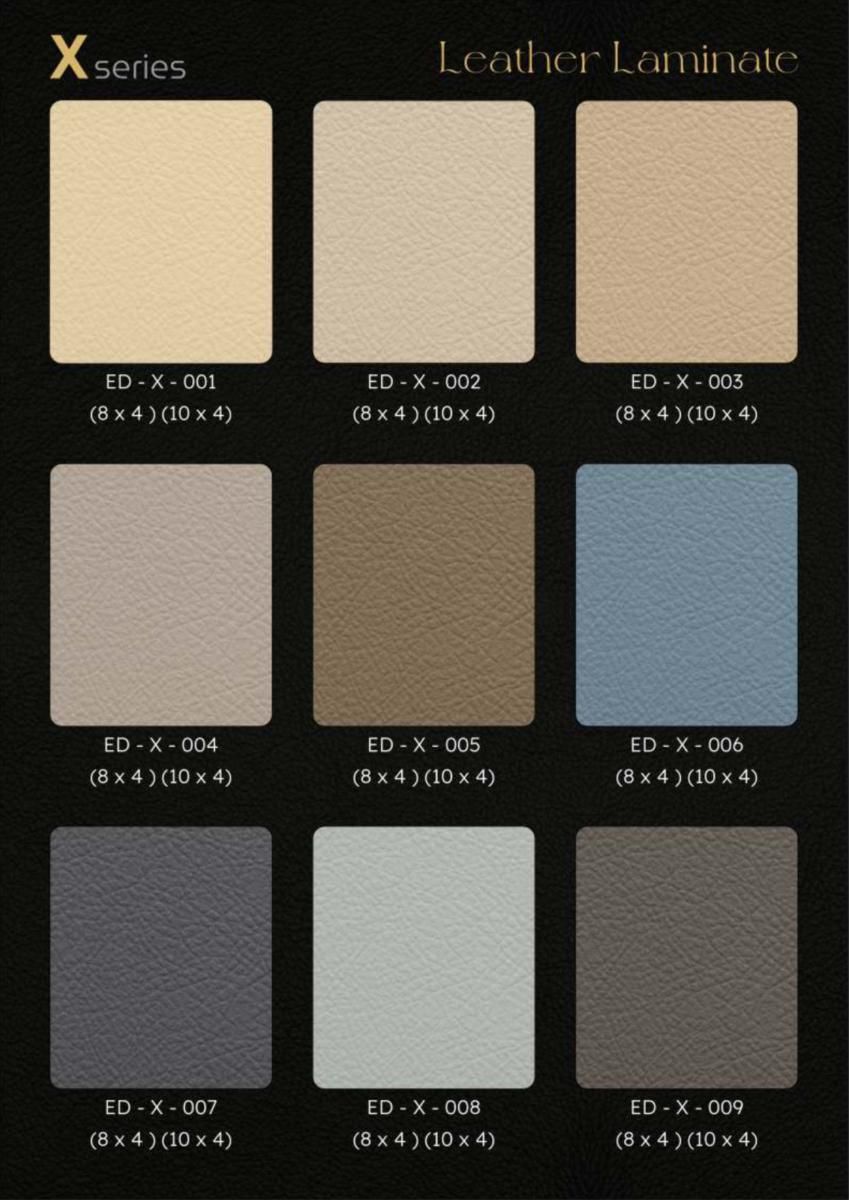 XYA Leather Laminate Catalog Page
