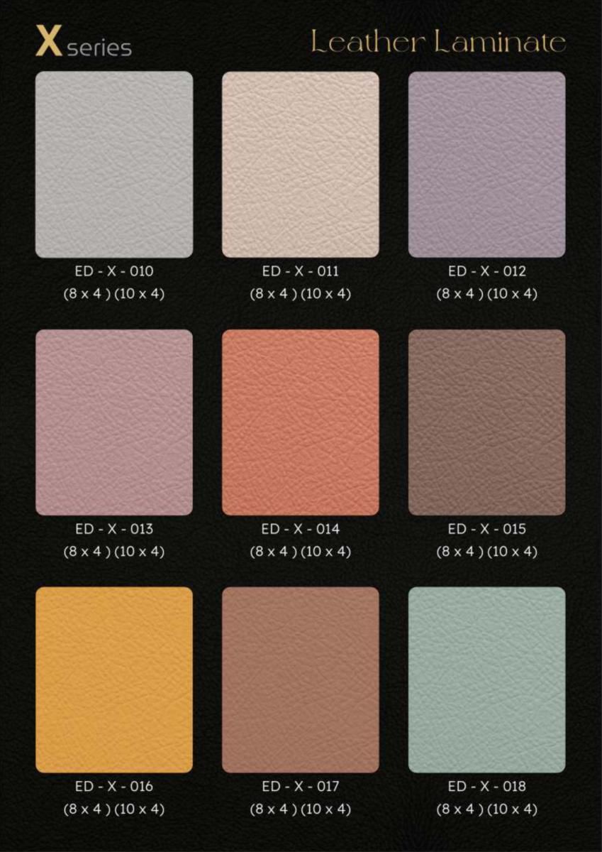 XYA Leather Laminate Catalog Page